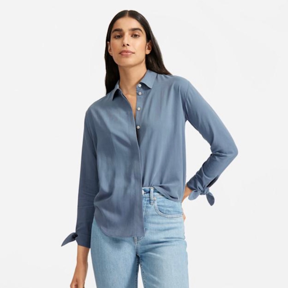 Everlane Washable Silk Button Down Shirt